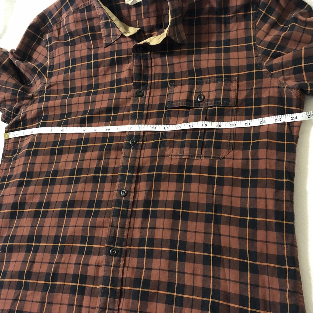 Filson Shirt Mens XL Brown Plaid Cotton Long Sleeve Button Front Casual - Picture 6 of 9